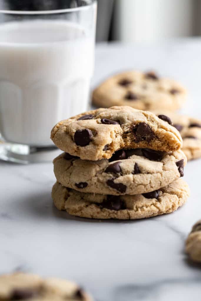 a stack of Gluten Free Chocolate Chip Cookies