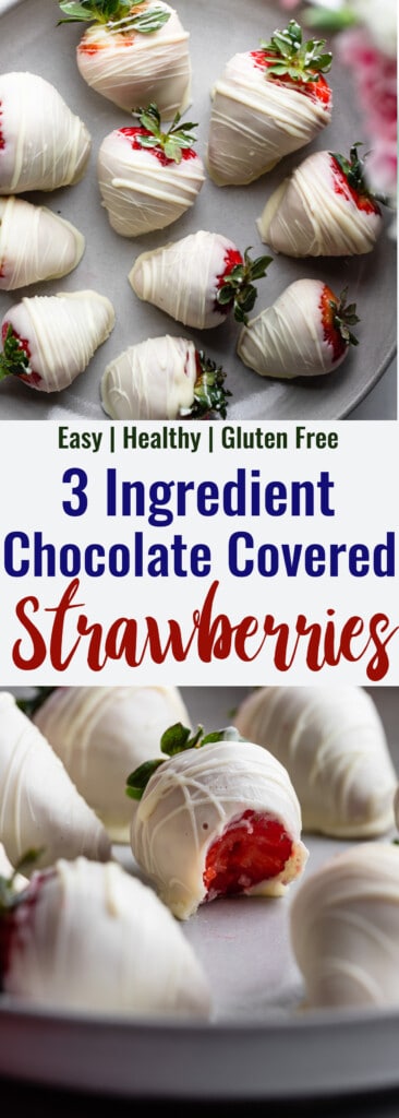 White Chocolate Covered Strawberries collage photo
