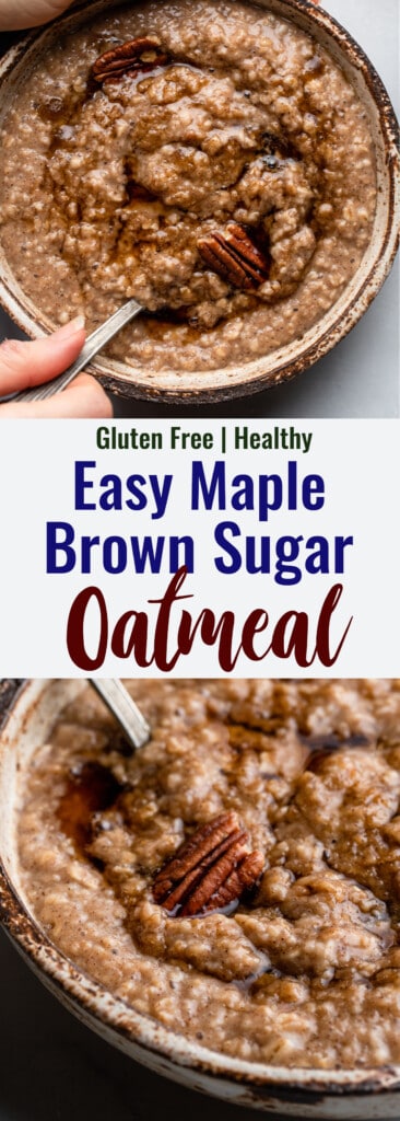 Maple Brown Sugar Oatmeal collage photo