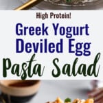 Deviled Egg Pasta Salad Collage Photo
