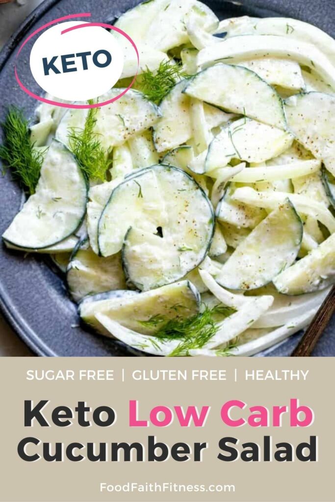 Keto Low Carb Cucumber Salad pin