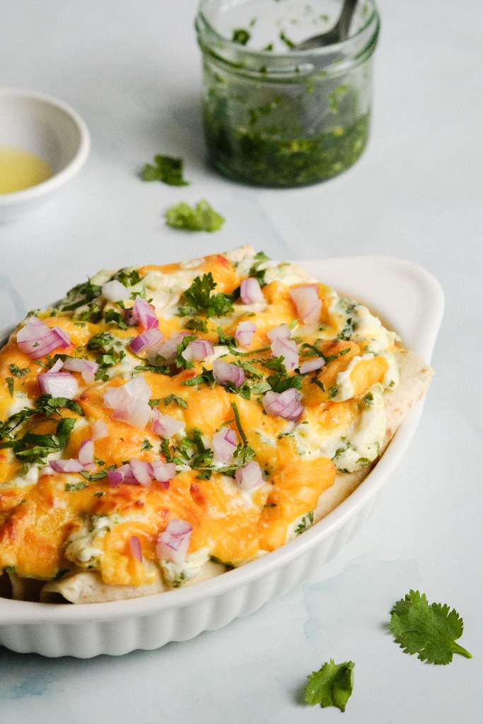 Chicken Enchiladas with Salsa Verde featured