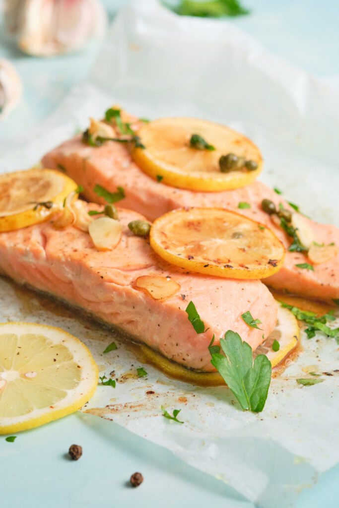 Healthy Baked Salmon featured