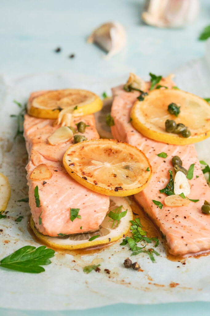 Healthy Baked Salmon featured