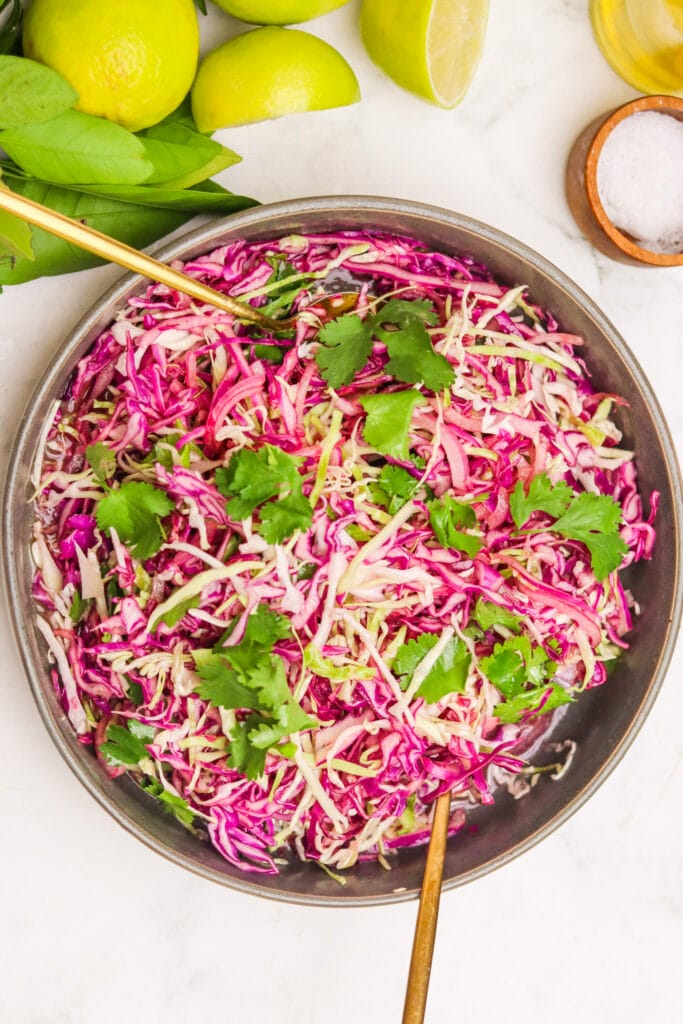 Simple Mexican Coleslaw featured