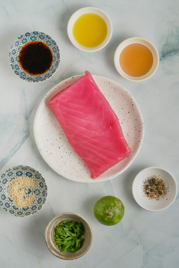 Seared Tuna Steak ingredients
