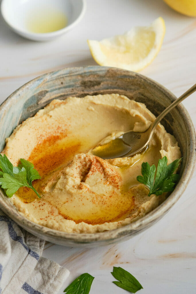 The Best Homemade Hummus Recipe (Really!) featured