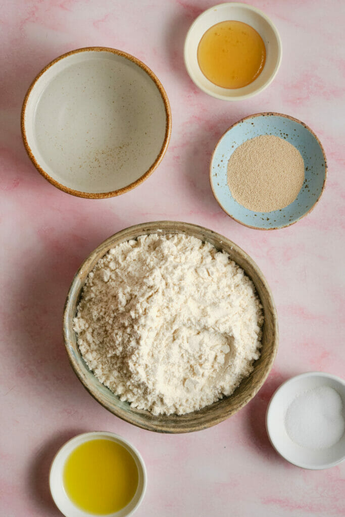 Homemade Pizza Dough ingredients