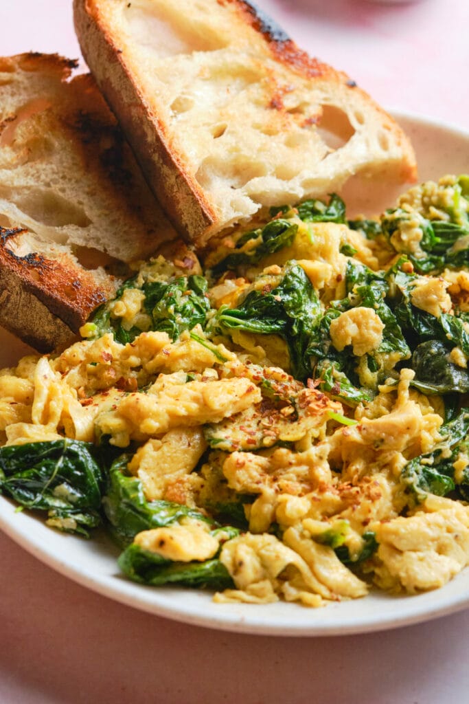 Scramble Eggs with Spinach featured image above