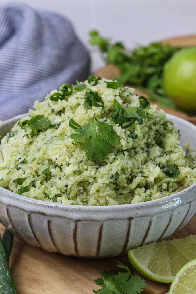 Green Cauliflower Rice Recipe featured image above