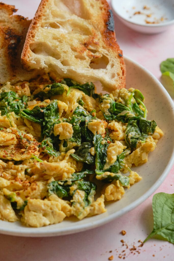 Scramble Eggs with Spinach featured image below