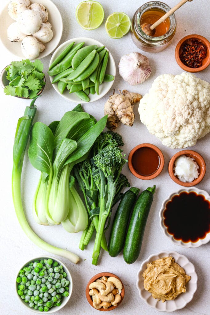 Cauliflower Rice Stir-Fry ingredients