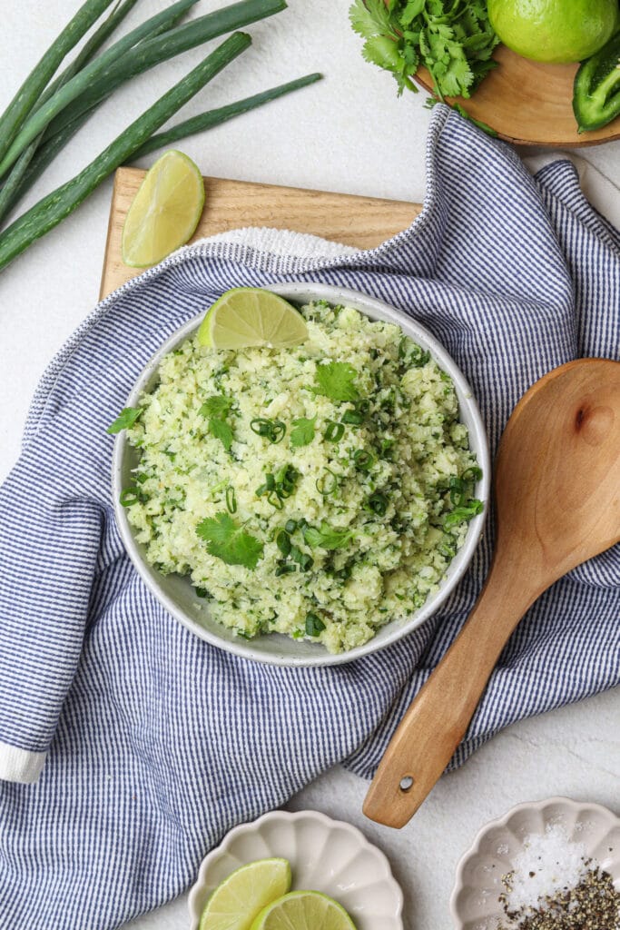 Green Cauliflower Rice Recipe featured image below