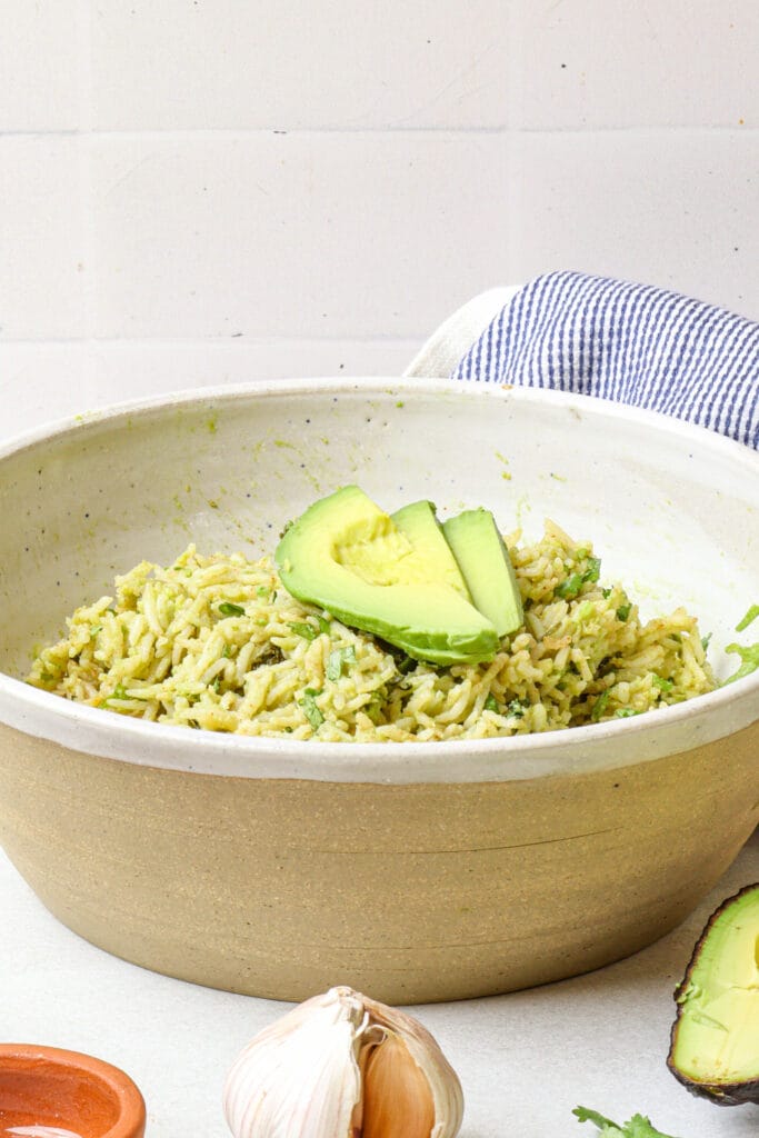 Avocado Cilantro Lime Rice featured image side shot