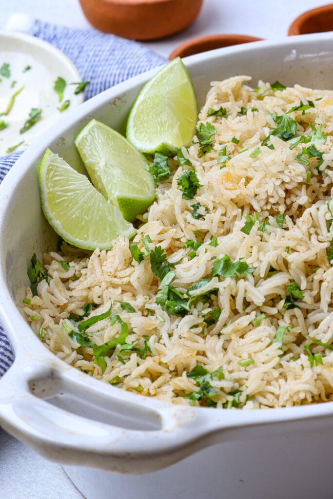 Baked Cilantro Lime Rice featued image above