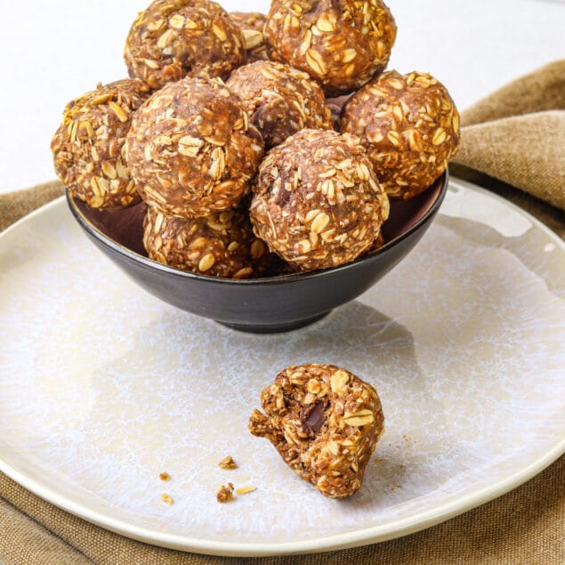 Energy Power Balls Recipe featured image diagonal view