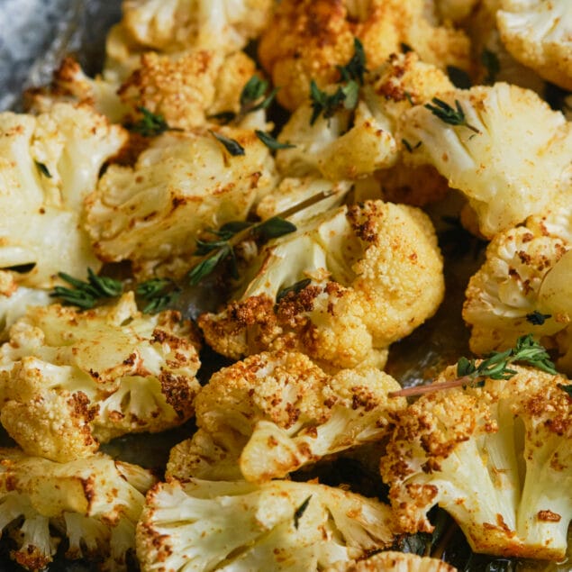 Perfect Roasted Cauliflower Recipe featured image close up view