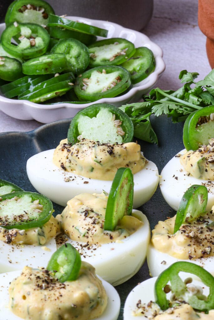 Jalapeno Deviled Eggs Recipe featured image above