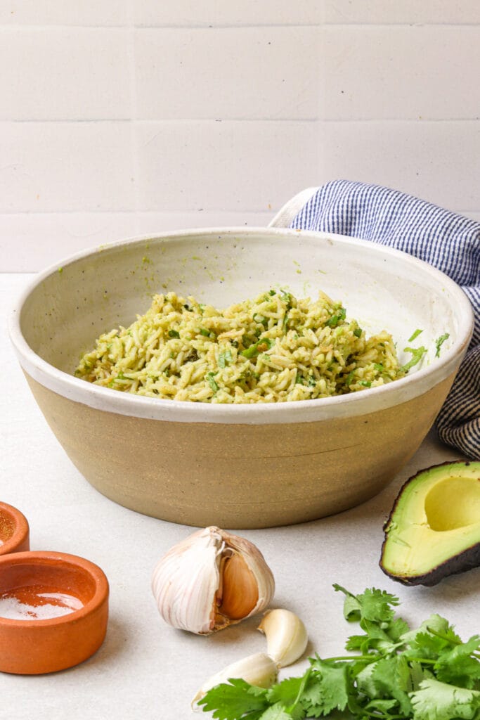 Avocado Cilantro Lime Rice featured image side shot