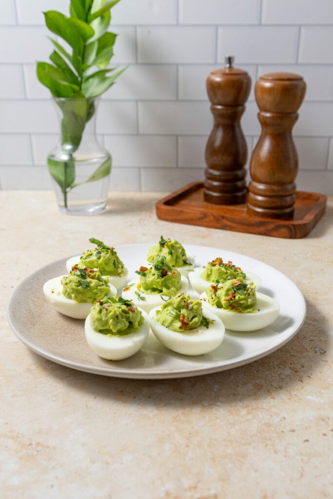Avocado Deviled Eggs Recipe featured image below