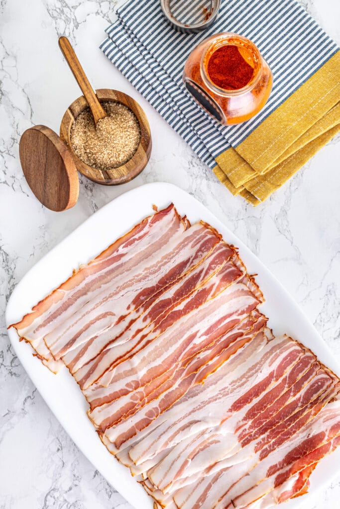 Baked Brown Sugar Bacon - the best bacon you'll ever have! ingredients