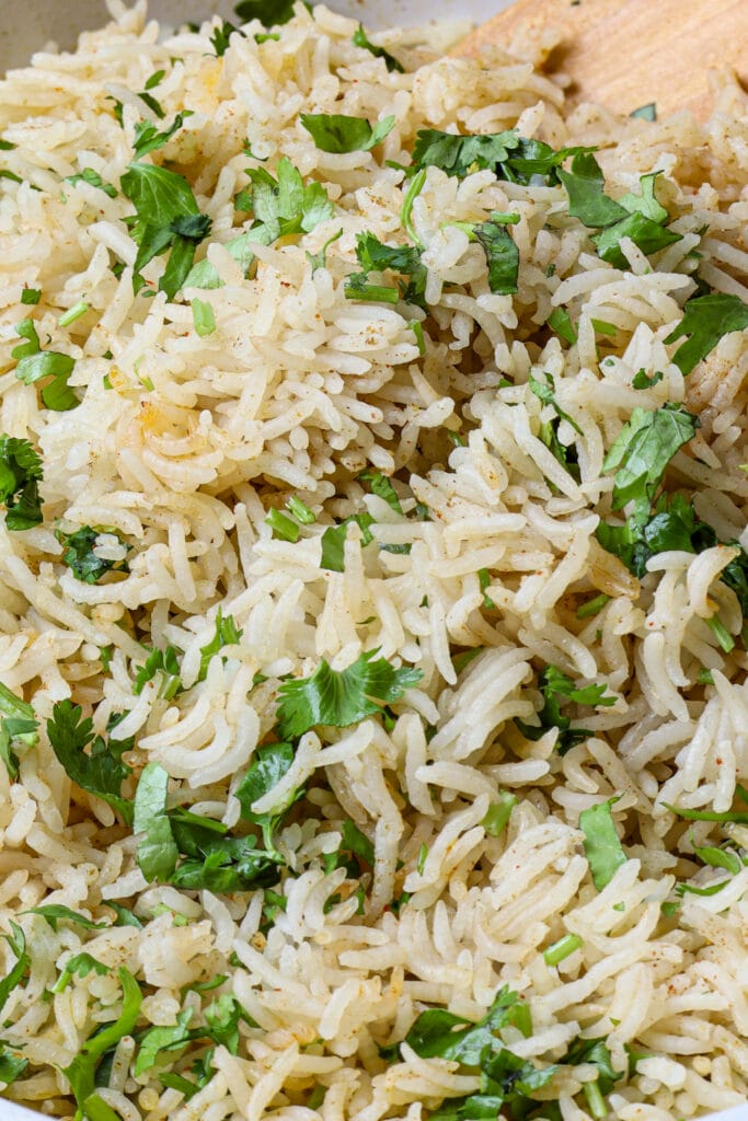 Baked Cilantro Lime Rice focused image