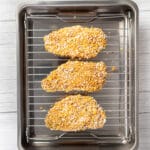 Baked Parmesan Crusted Chicken steps top shot