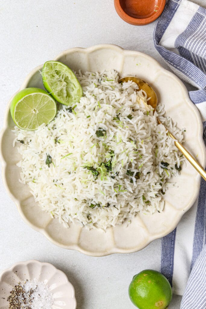 Coconut Cilantro Lime Rice featured image top view