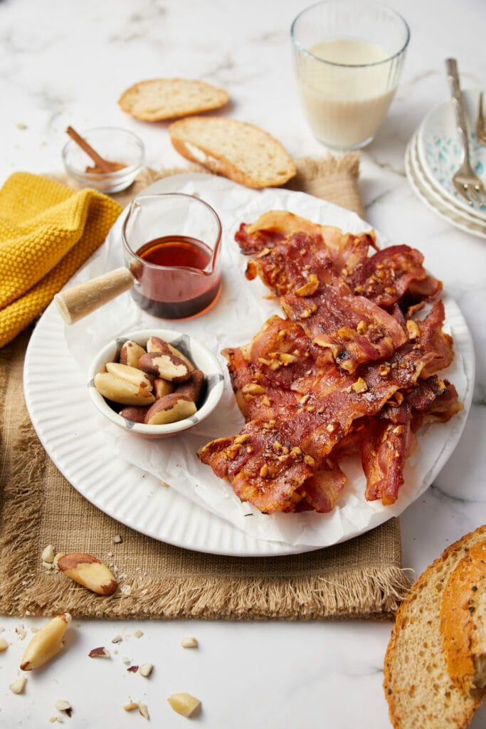 Easy Baked Maple Bacon  top shot view