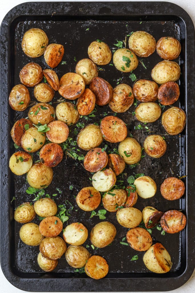 Herb Roasted Potatoes featured image top view