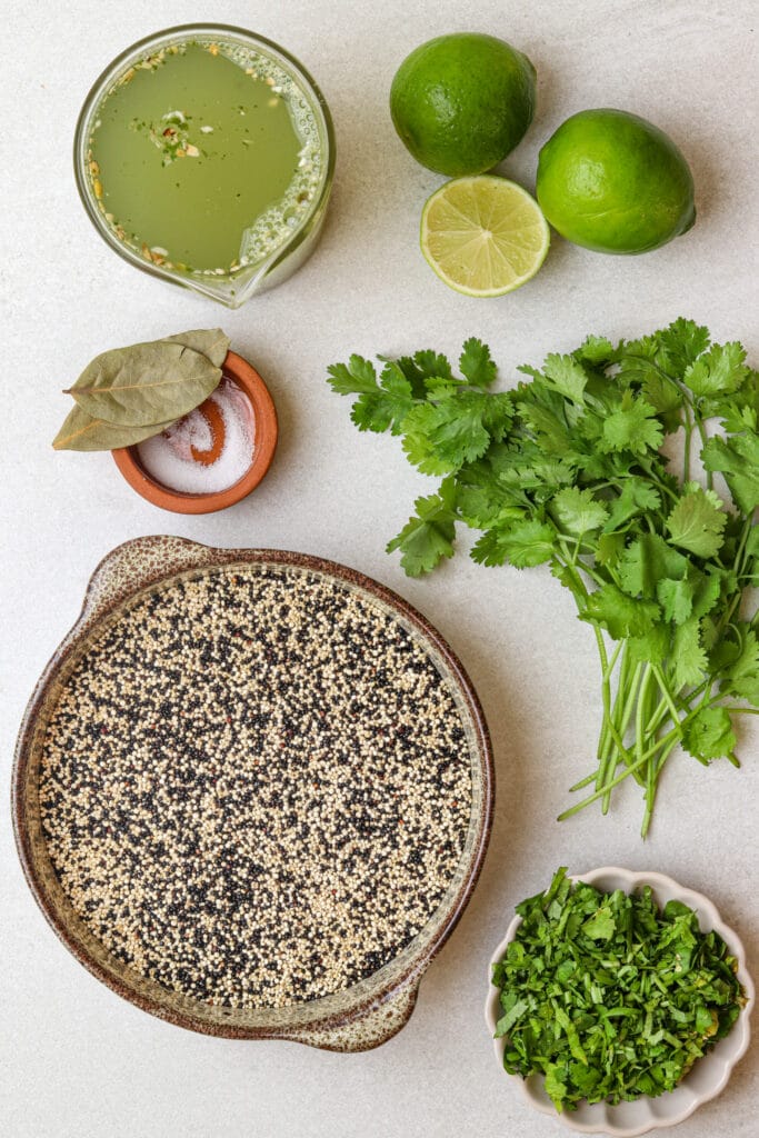 Cilantro Lime Quinoa ingredients 