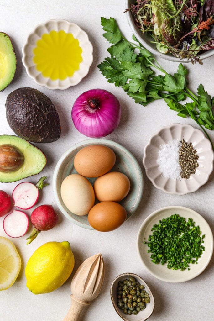 Easy Avocado Egg Salad ingredients