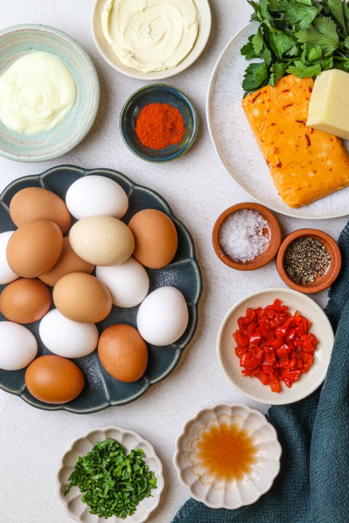 Pimento Cheese Deviled Egg Recipe ingredients