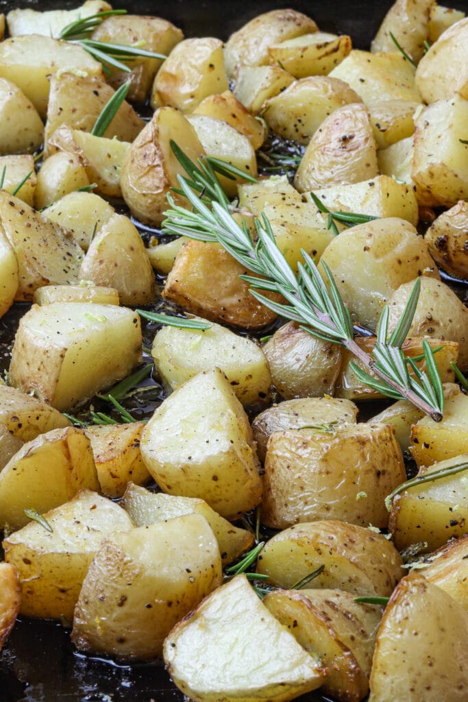 Lemon Roasted Potatoes - Cooking Classy featured image focused