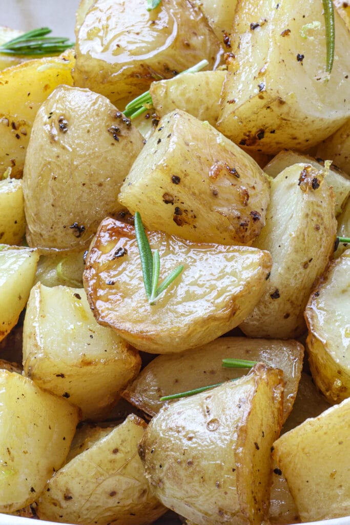 Lemon Roasted Potatoes - Cooking Classy focused shot