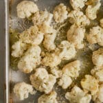 Easy Parmesan Roasted Cauliflower top shot steps
