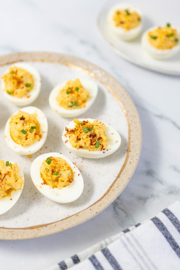 Spicy Deviled Eggs featured image side
