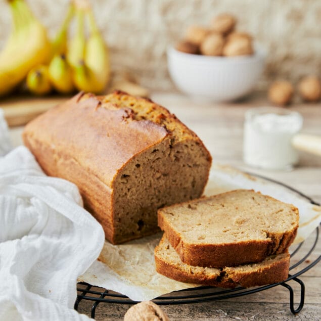 Sour Cream Banana Bread featured image front shot