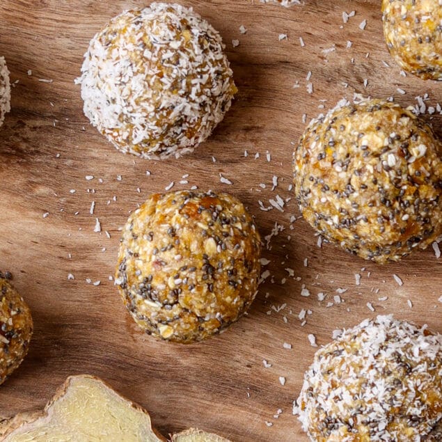 Coconut Apricot Energy Balls Recipe featured image