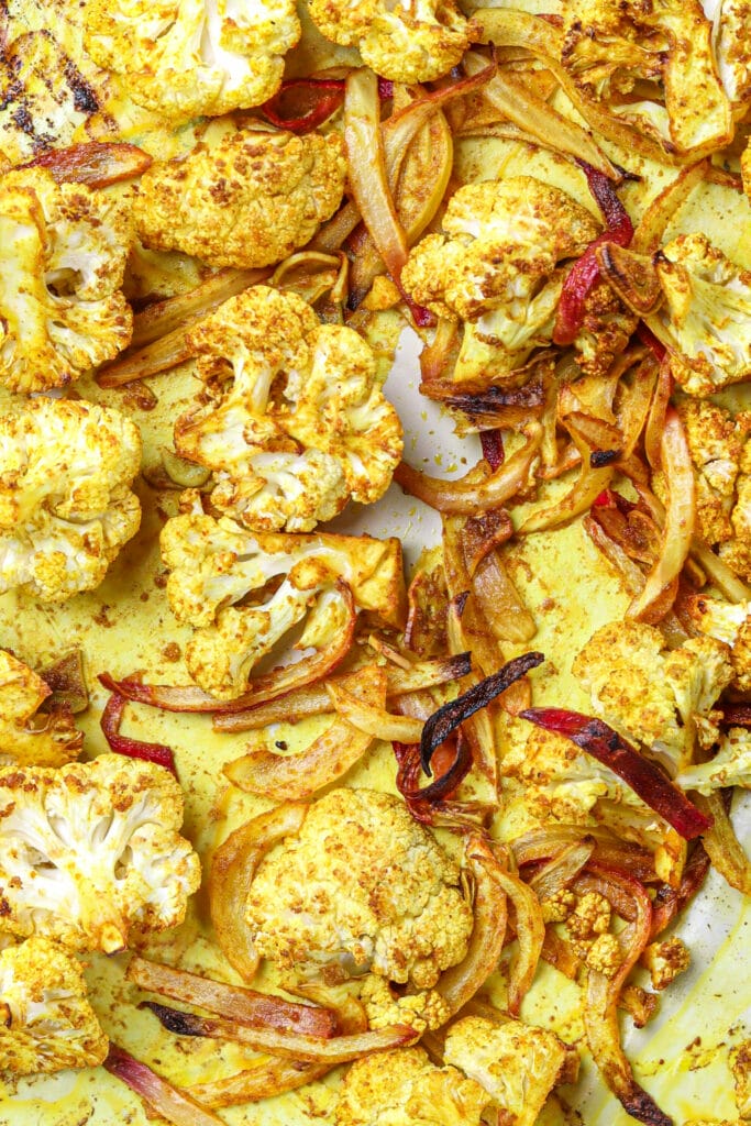 Roasted Curried Cauliflower featured image close up