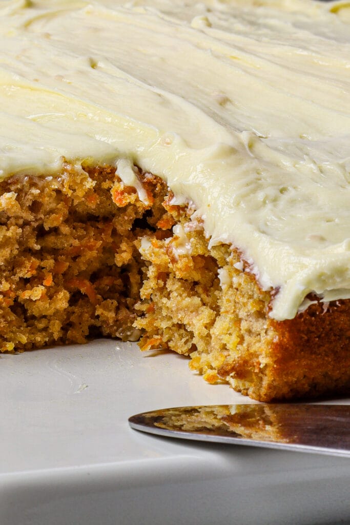 Carrot Cake With Pineapple close up view