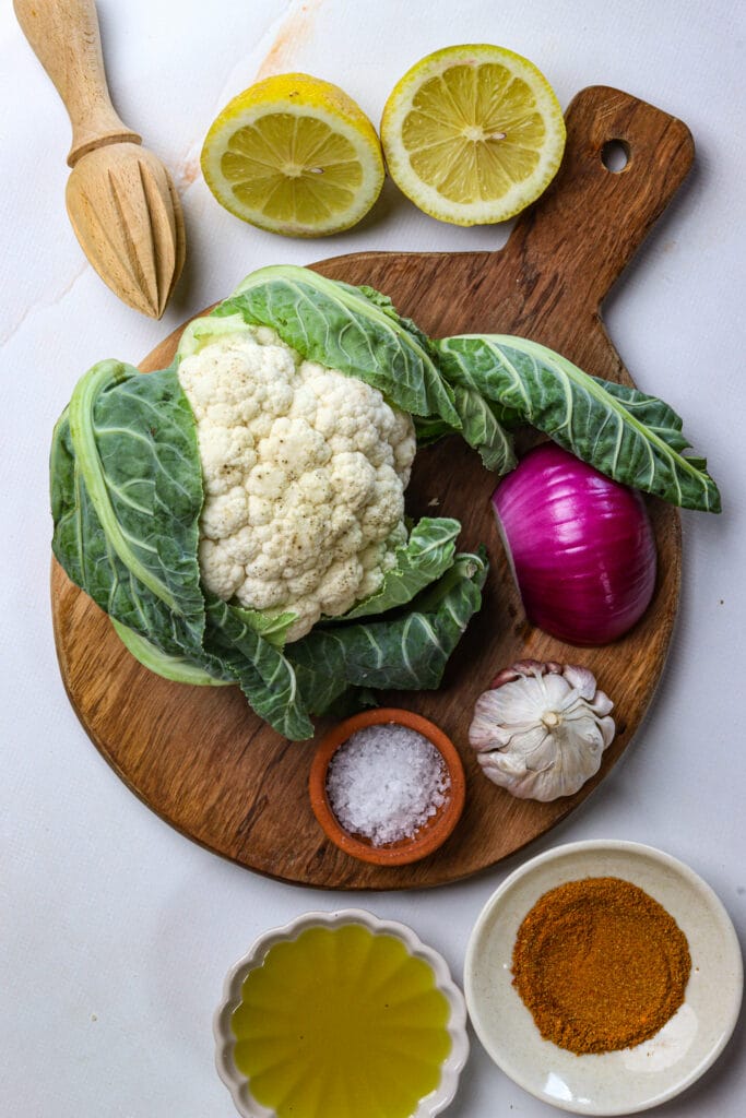 Roasted Curried Cauliflower ingredients