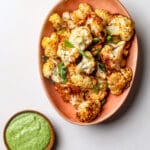 Roasted Cauliflower with Tahini Sauce top shot steps
