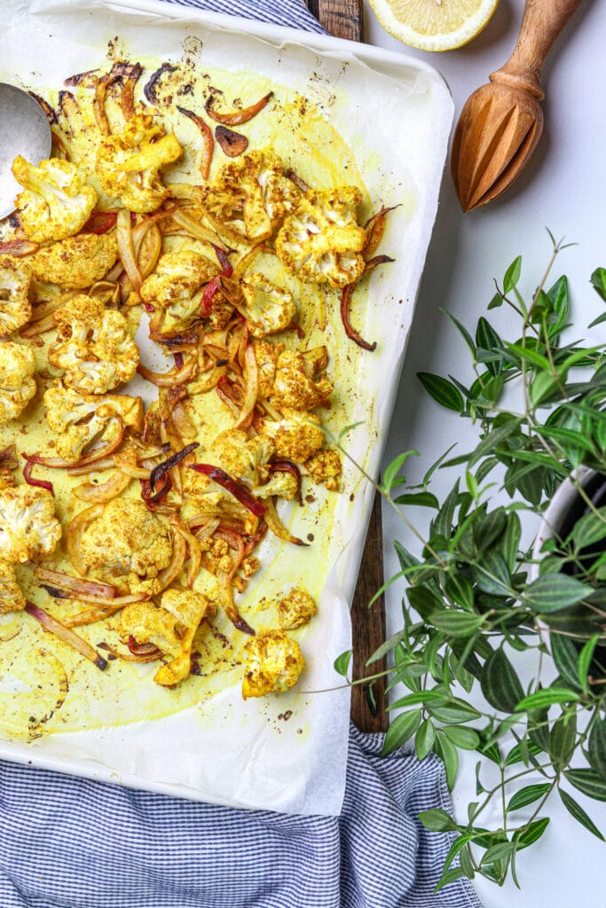 Roasted Curried Cauliflower featured image top shot