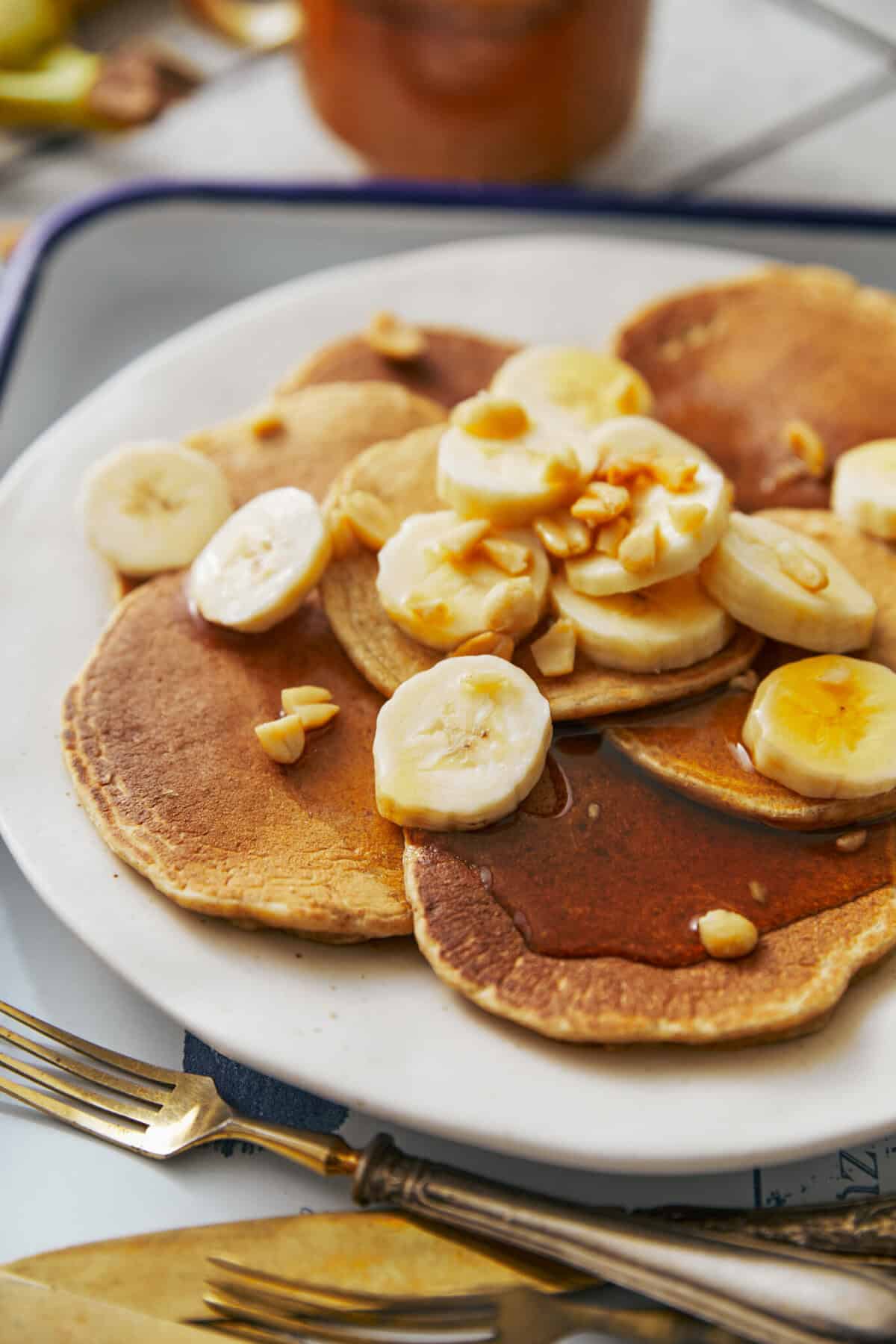 Photo inspiration: Fluffy Peanut Butter Pancakes Recipe Reference: Fluffy Peanut Butter Pancakes