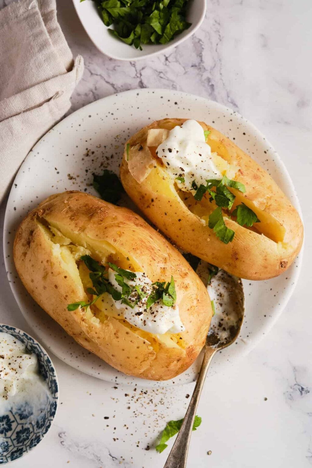 Easy Microwave Baked Potato - Food Faith Fitness