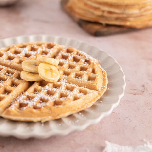 The Best Banana Waffles